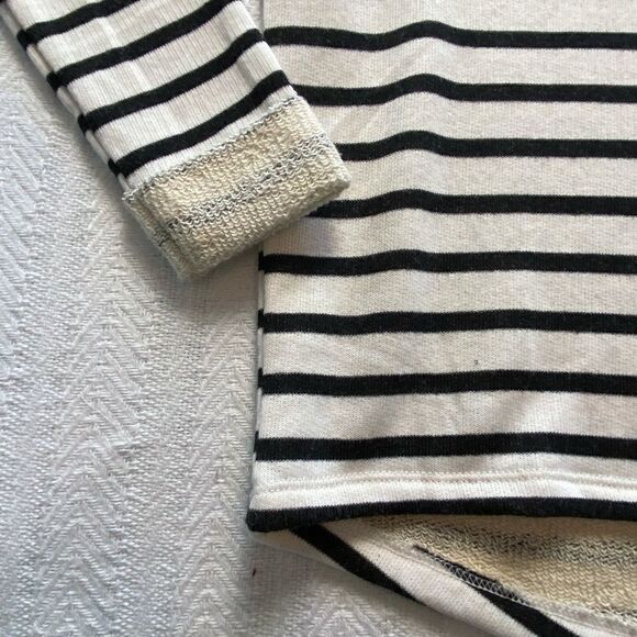 FOR THE REPUBLIC Junior XS IVORY striped  HOODIE - Picture 3 of 7